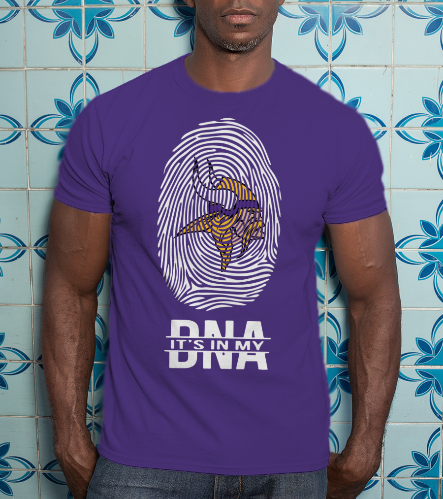 Minnesota Vikings It's In My DNA Fingerprint T-Shirt