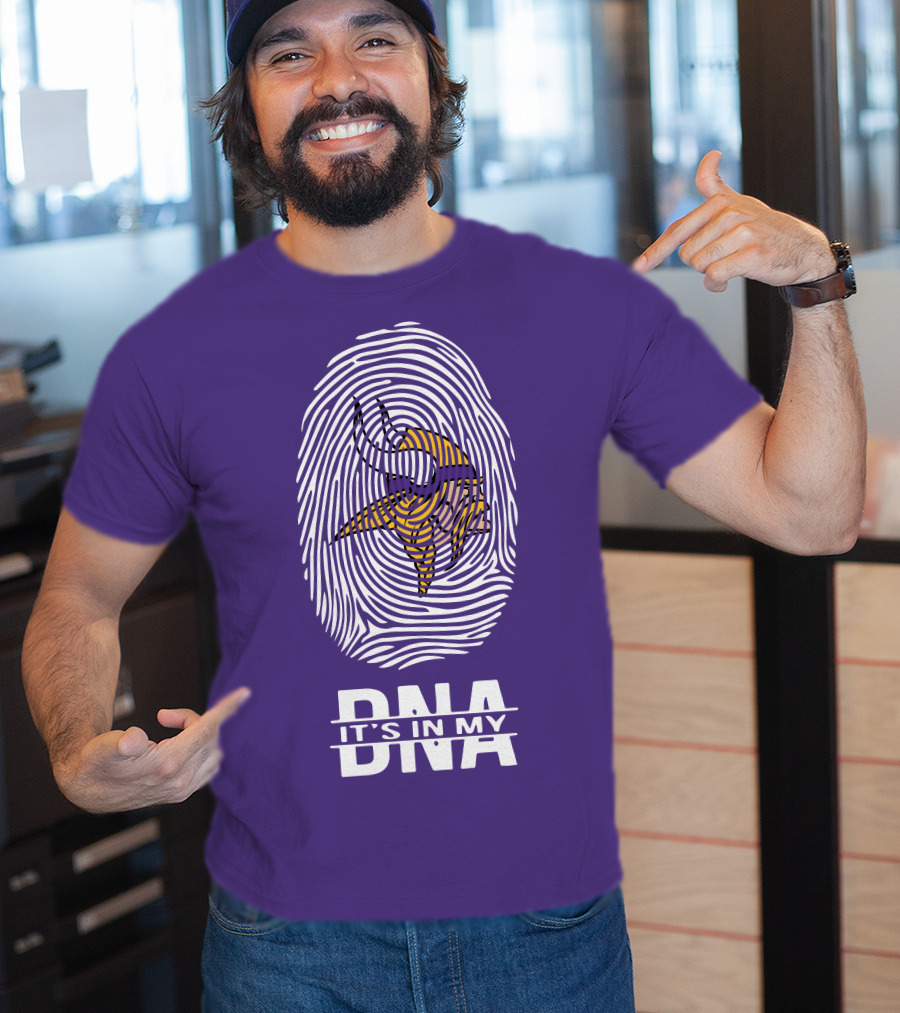 Minnesota Vikings It's In My DNA Fingerprint T-Shirt
