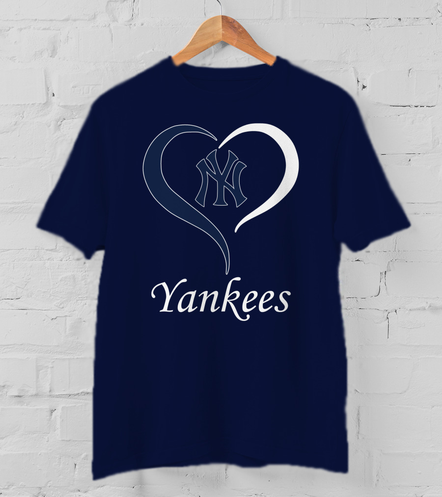Yankees Heart Logo With NY Yankees Emblem T-Shirt
