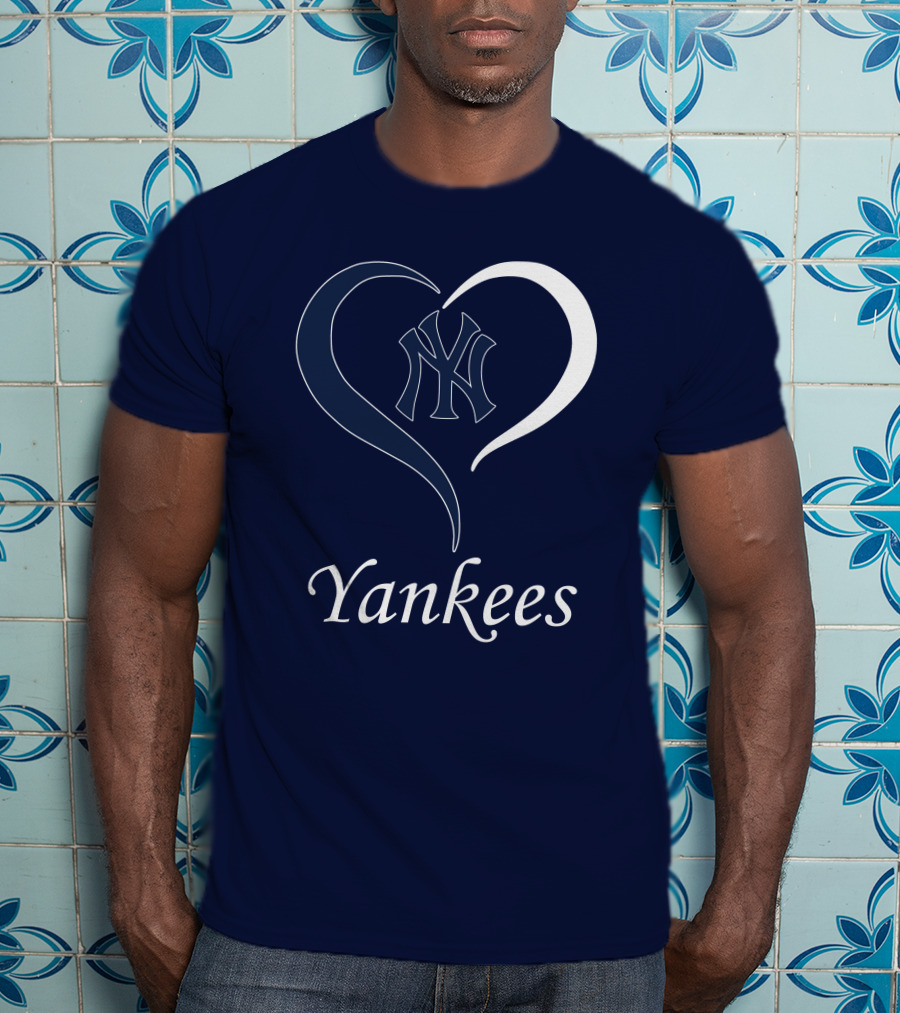 Yankees Heart Logo With NY Yankees Emblem T-Shirt