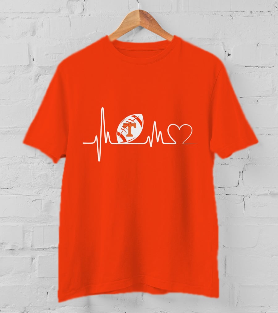 Tennessee Volunteers Football Heartbeat T-Shirt