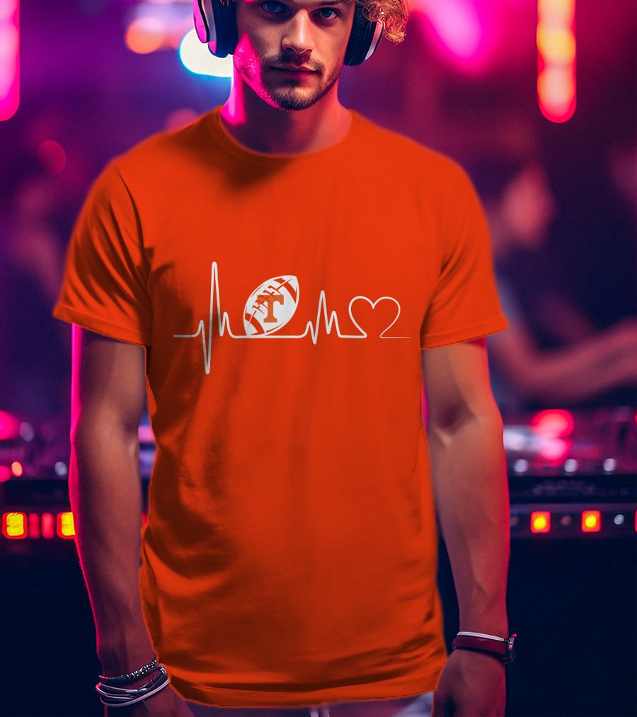Tennessee Volunteers Football Heartbeat T-Shirt