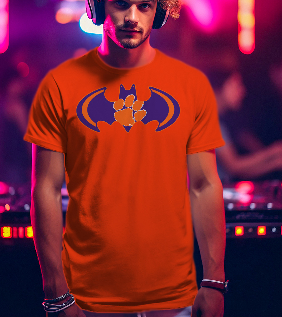 Clemson Tigers Paw Bat T-Shirt