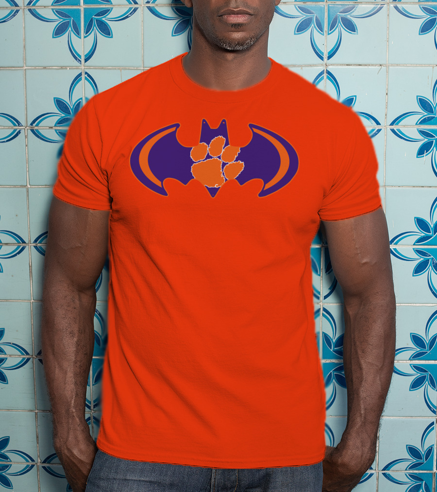 Clemson Tigers Paw Bat T-Shirt