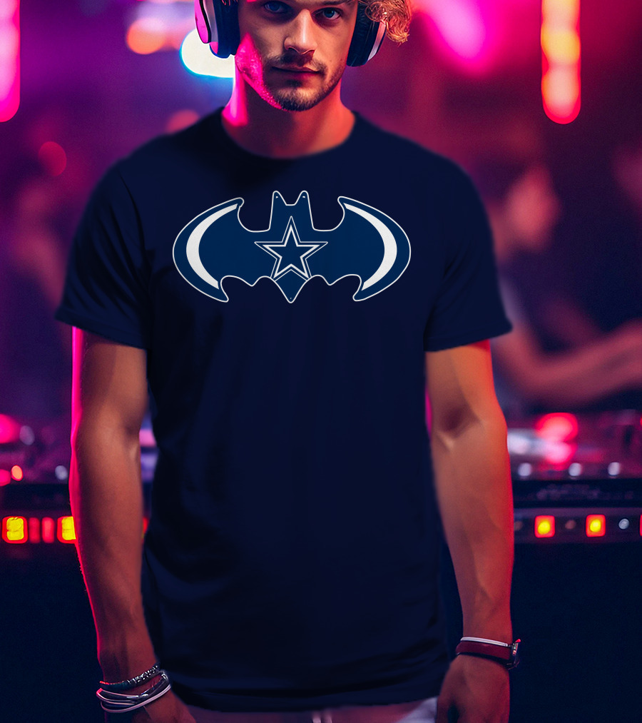 Dallas Cowboys Are Coming Batman Symbol Star T-Shirt