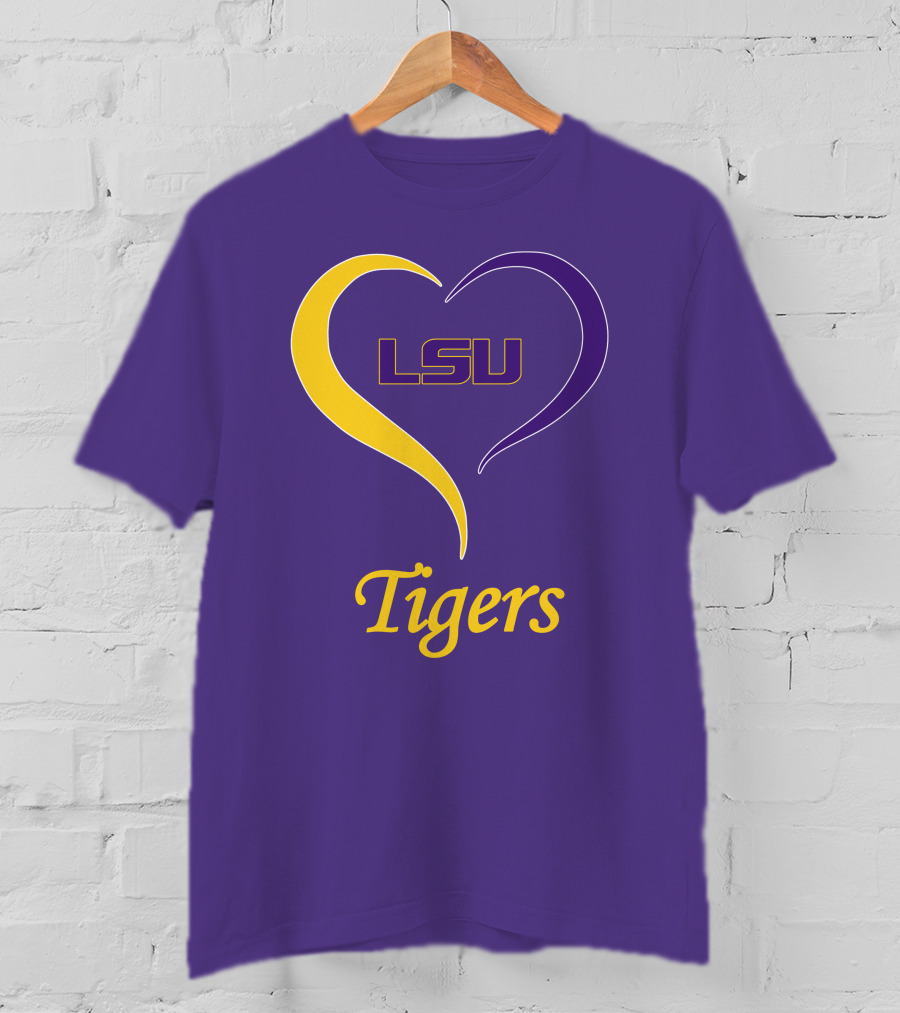 LSU Tigers Heart Symbol Pride T-Shirt