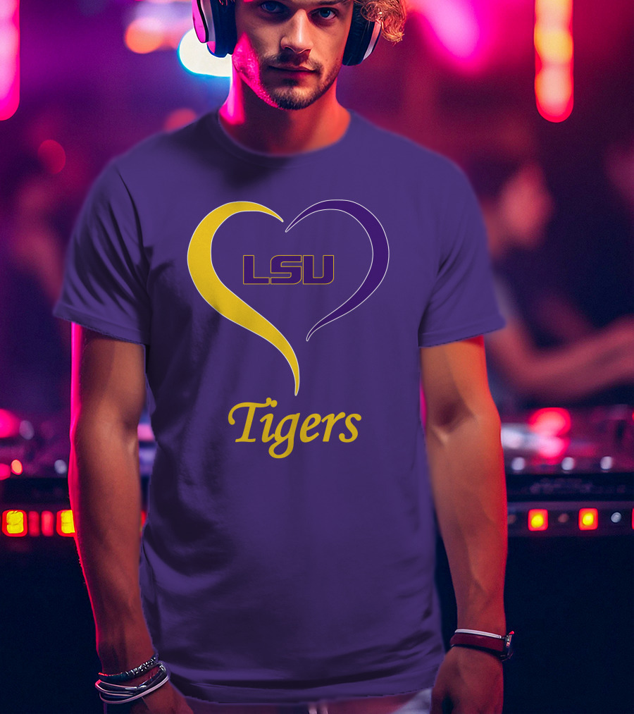 LSU Tigers Heart Symbol Pride T-Shirt