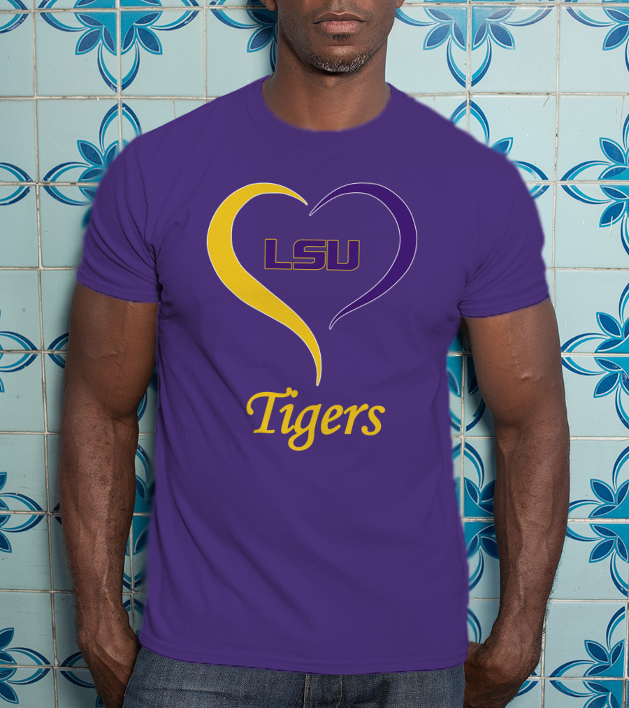 LSU Tigers Heart Symbol Pride T-Shirt