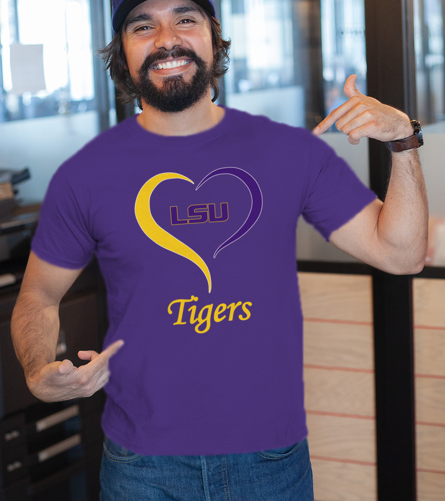 LSU Tigers Heart Symbol Pride T-Shirt