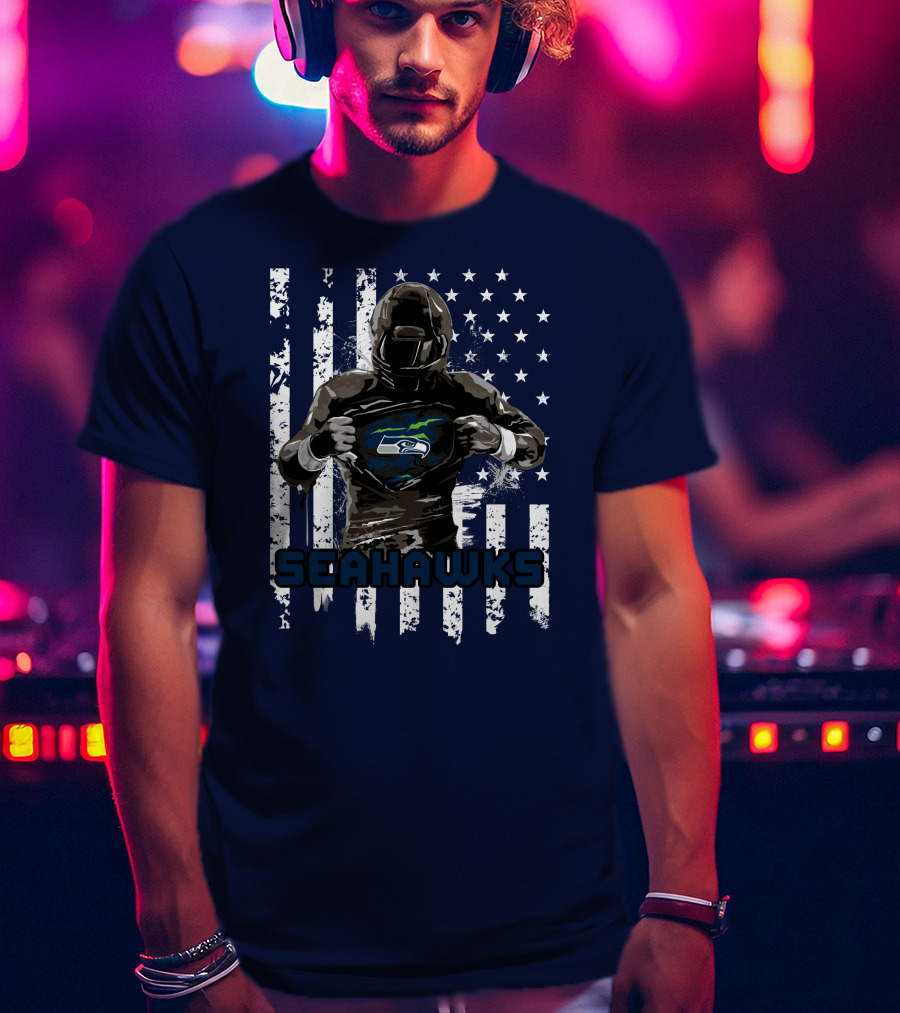 Seattle Seahawks Player Pride Flag T-Shirt