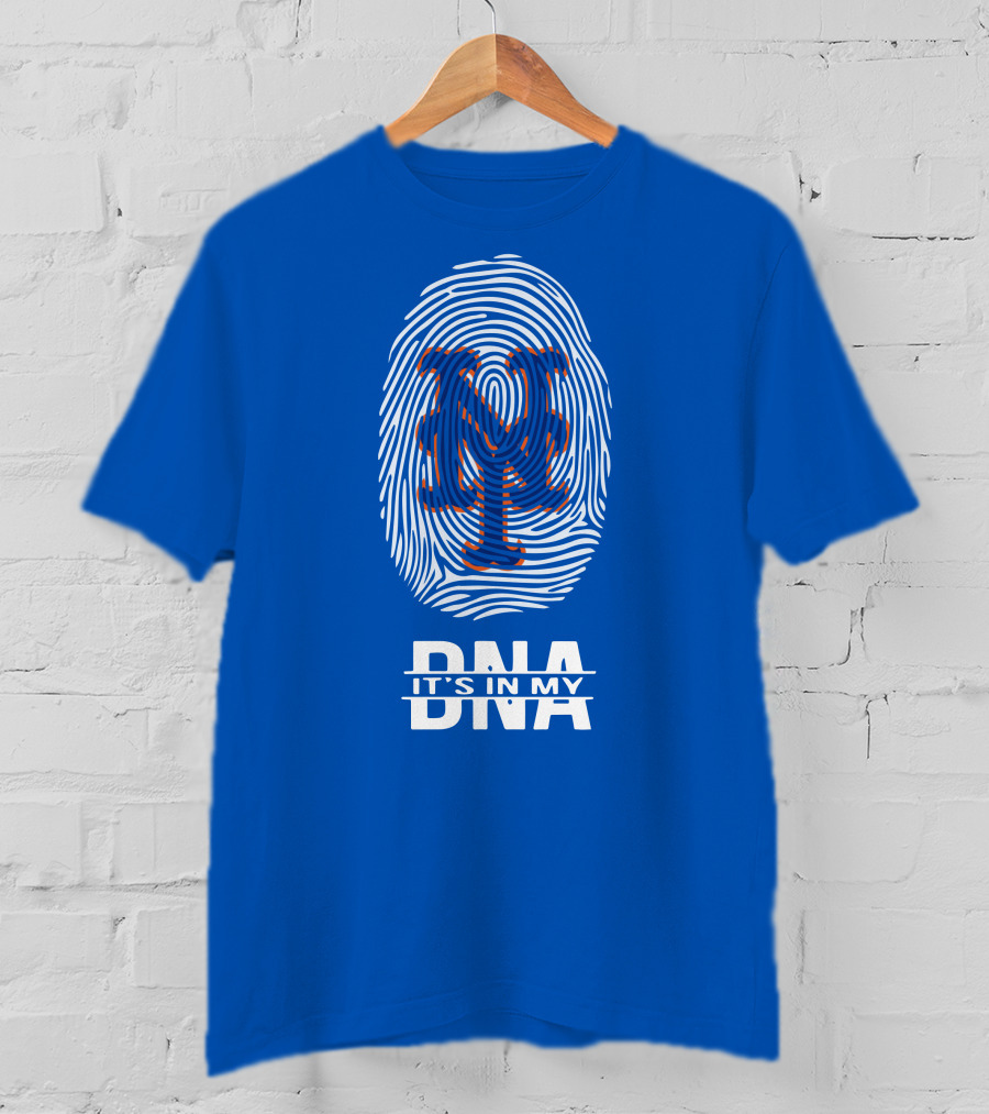 New York Mets Fingerprint Logo It's In My DNA T-Shirt