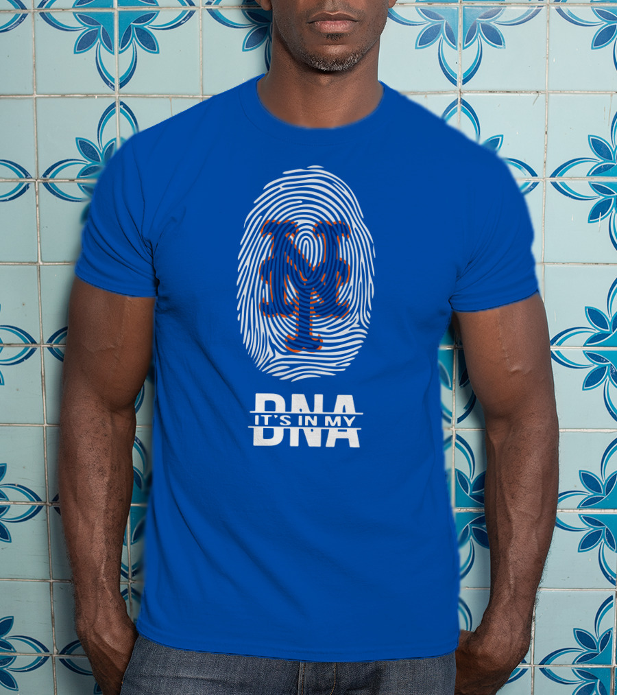 New York Mets Fingerprint Logo It's In My DNA T-Shirt