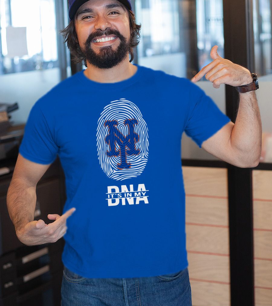 New York Mets Fingerprint Logo It's In My DNA T-Shirt
