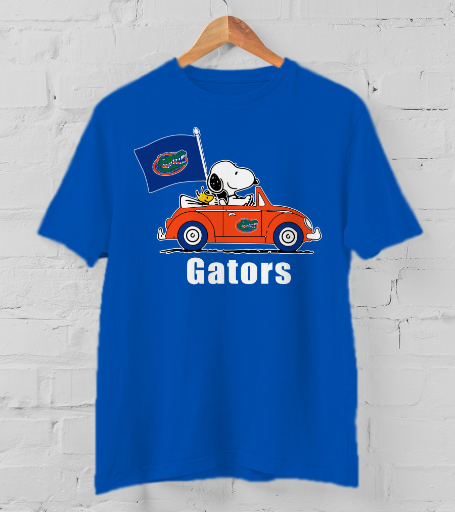 Florida Gators Snoopy Driving With Woodstock T-Shirt