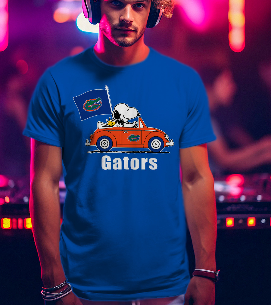 Florida Gators Snoopy Driving With Woodstock T-Shirt
