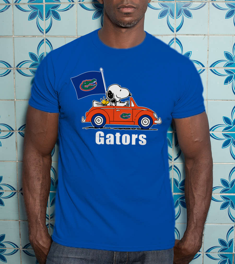 Florida Gators Snoopy Driving With Woodstock T-Shirt