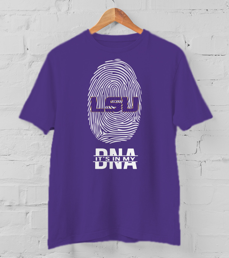 Lsu It's In My Dna Fingerprint Tiger Spirit T-Shirt