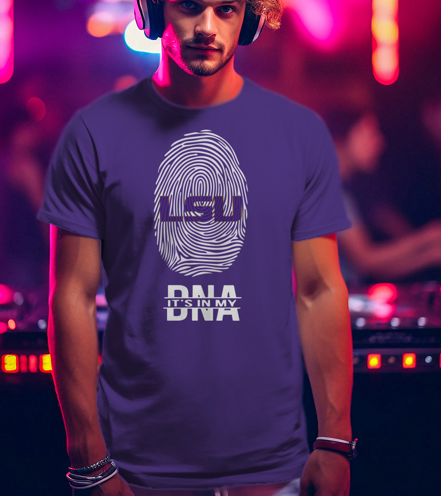 Lsu It's In My Dna Fingerprint Tiger Spirit T-Shirt