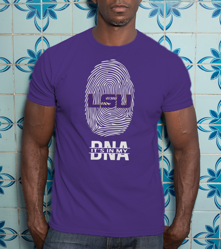 Lsu It's In My Dna Fingerprint Tiger Spirit T-Shirt