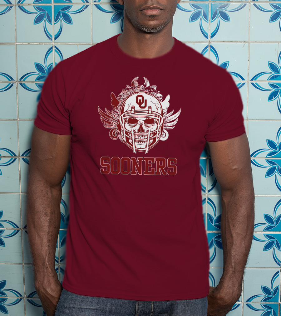 Sooners Skull Helmet OU T-Shirt