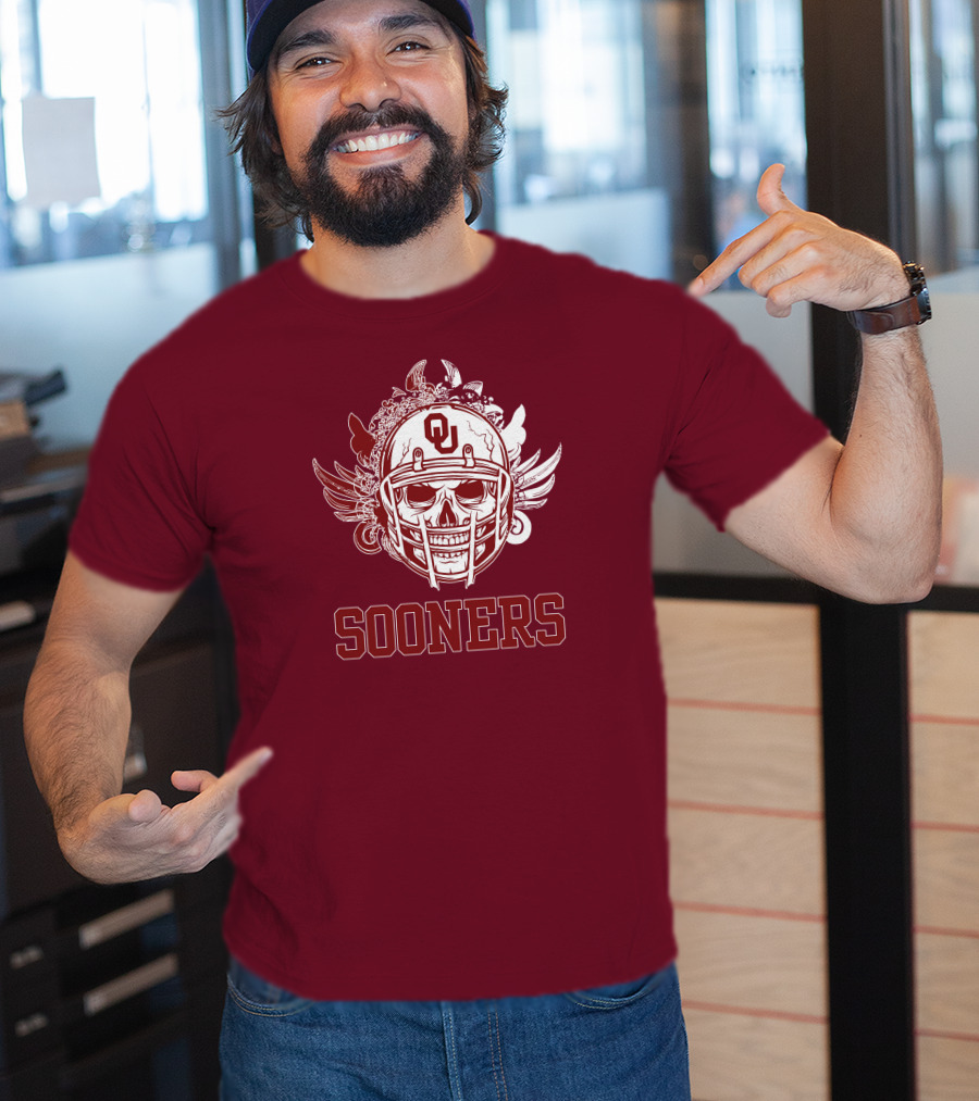 Sooners Skull Helmet OU T-Shirt