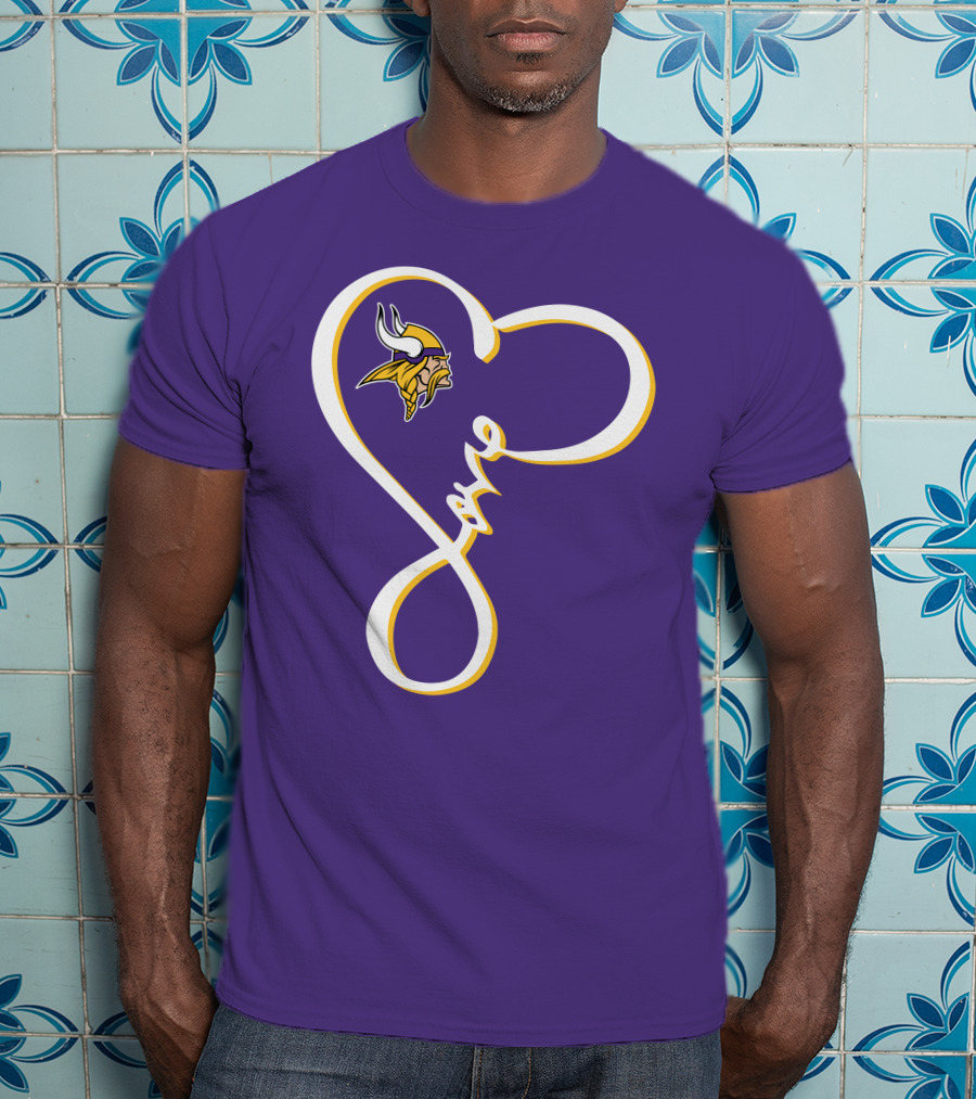 Love Minnesota Vikings Heart T-Shirt