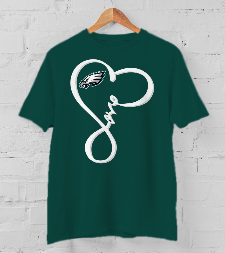 Philadelphia Eagles Love Heart T-Shirt