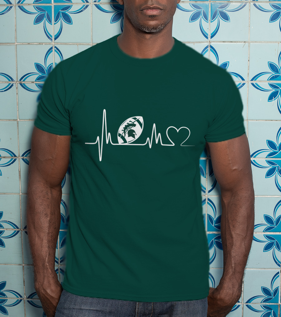 Michigan State Spartans Football Heartbeat T-Shirt