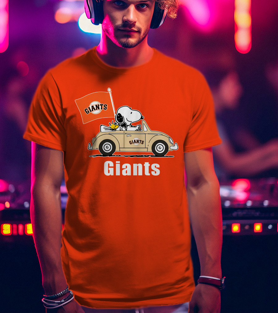 Giants Snoopy Car Adventure T-Shirt