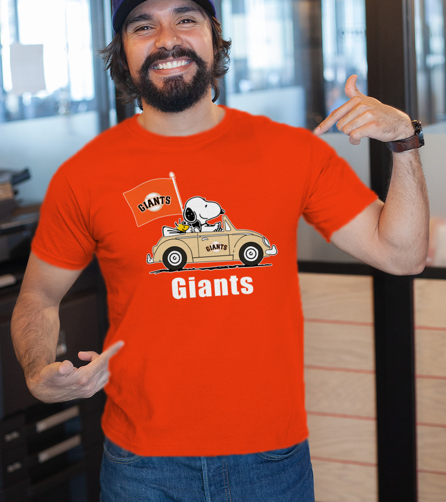 Giants Snoopy Car Adventure T-Shirt