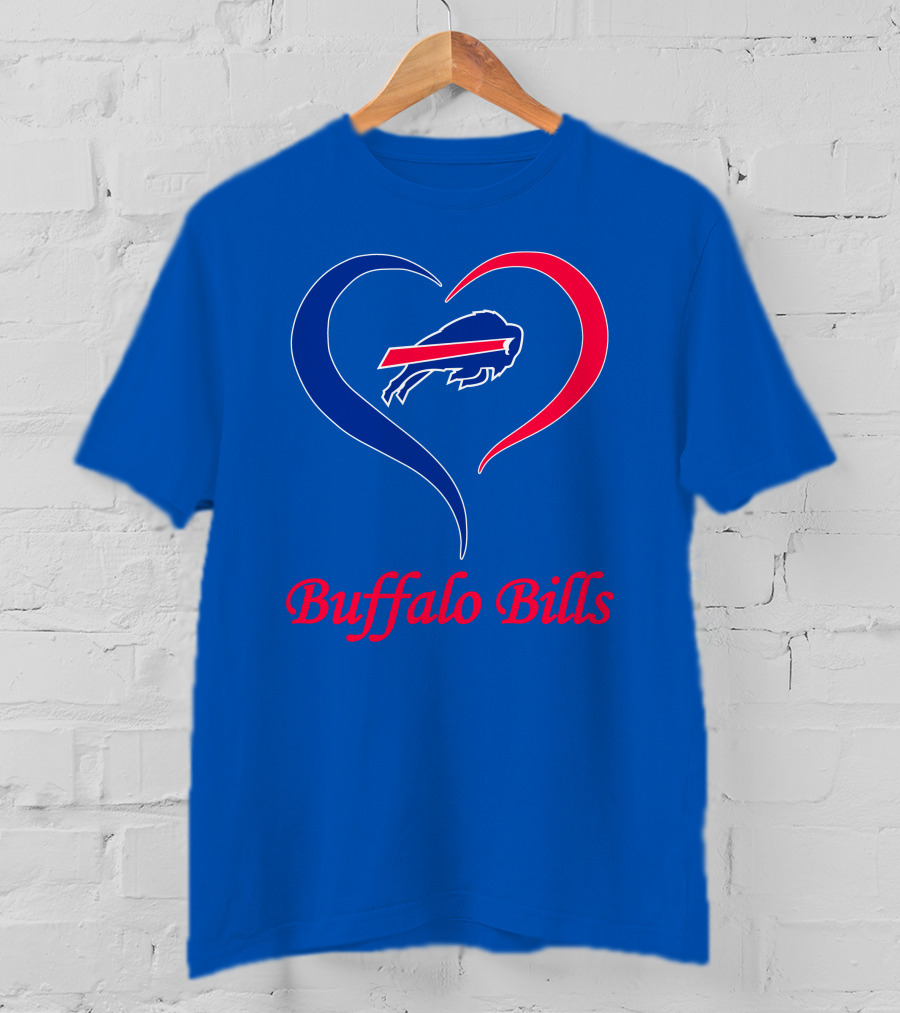 Buffalo Bills Heart Logo Fan Spirit T-Shirt