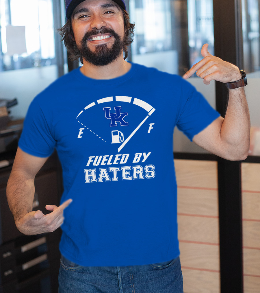 Kentucky Wildcats Fueled By Haters Gas Gauge UK T-Shirt