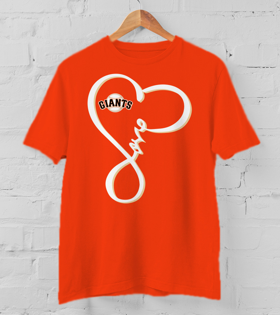 San Francisco Giants Love Heart Script T-Shirt