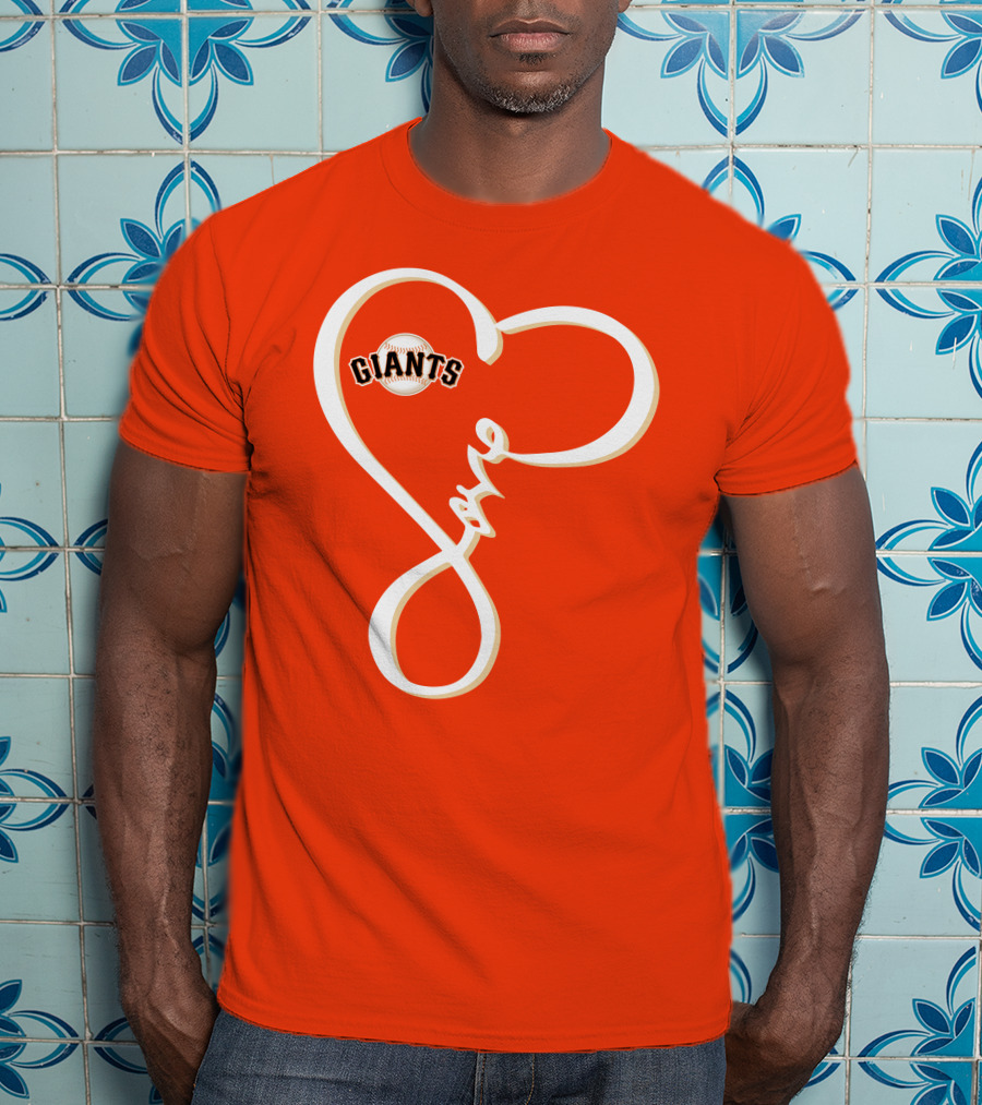 San Francisco Giants Love Heart Script T-Shirt
