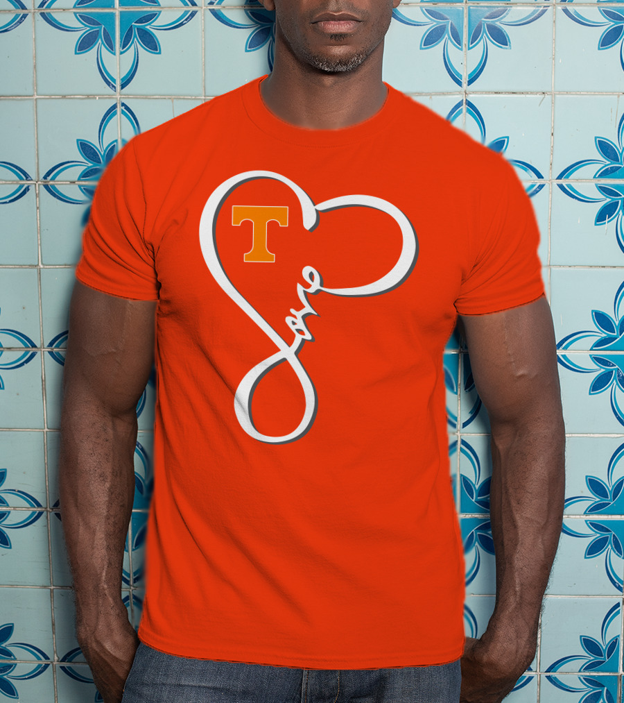 Heart-Shaped Love Tennessee Volunteers T-Shirt