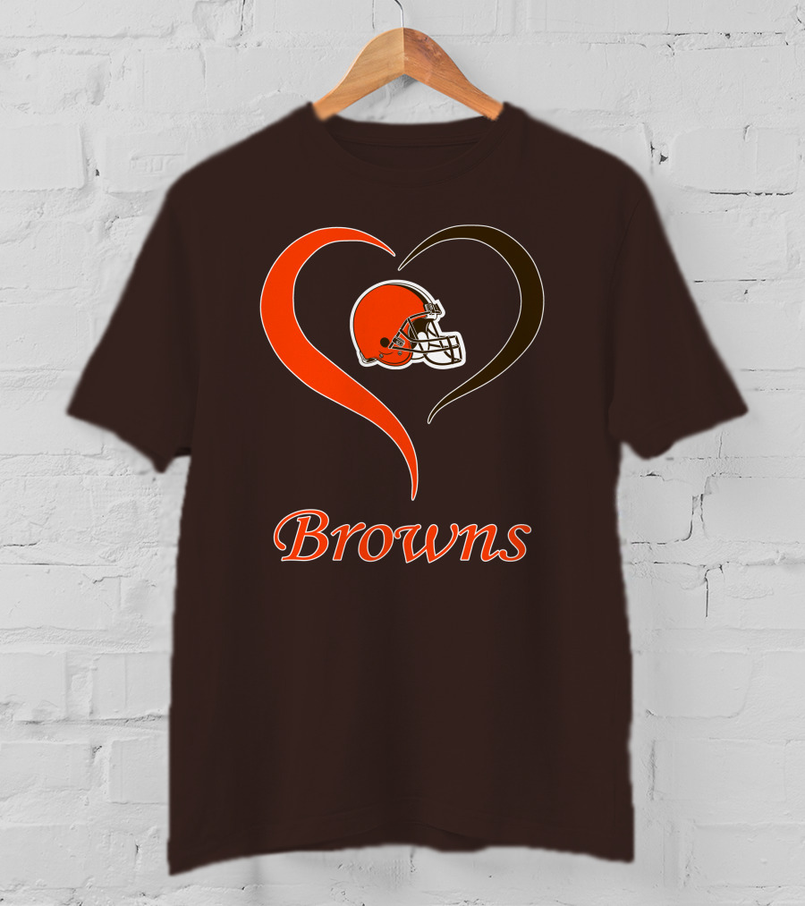 Cleveland Browns Heart Helmet Passion T-Shirt