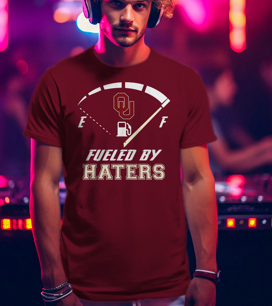 Oklahoma Sooners Fueled By Haters Energy Meter OU T-Shirt