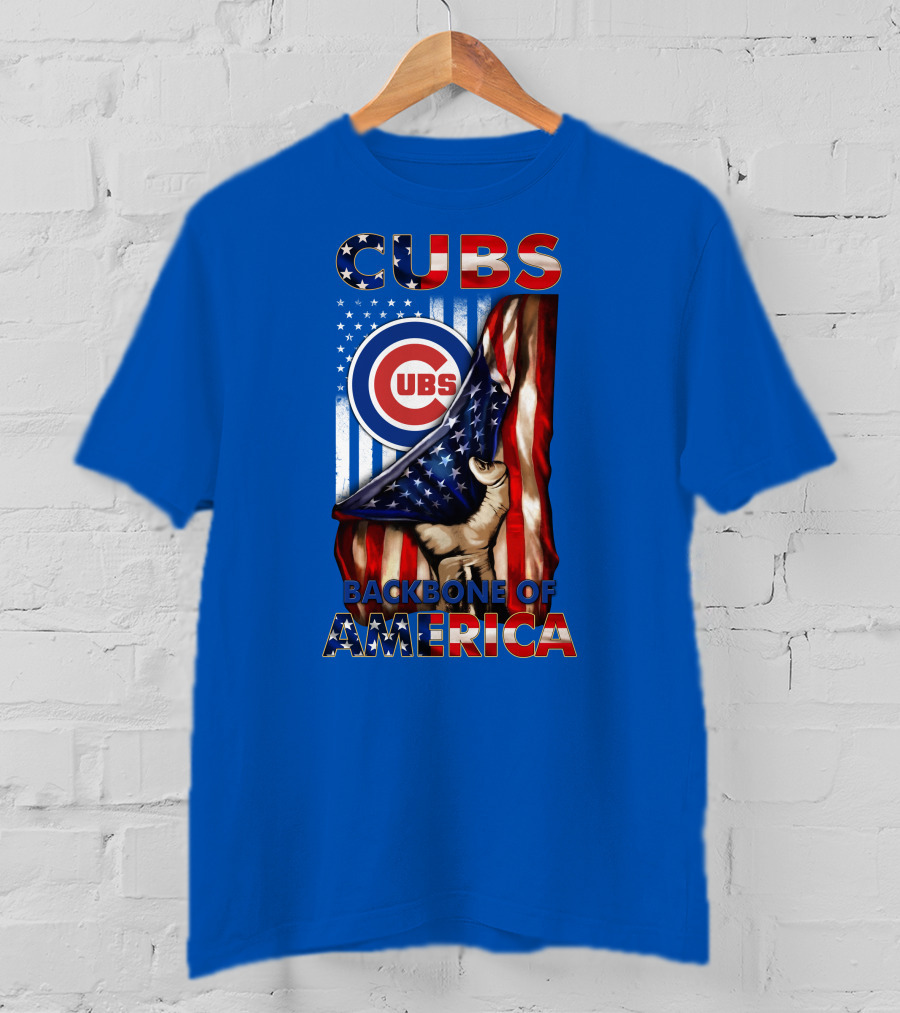 Cubs Backbone Of America American Flag T-Shirt