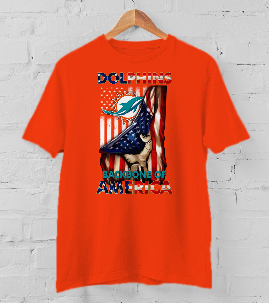 Dolphins Backbone Of America Miami T-Shirt