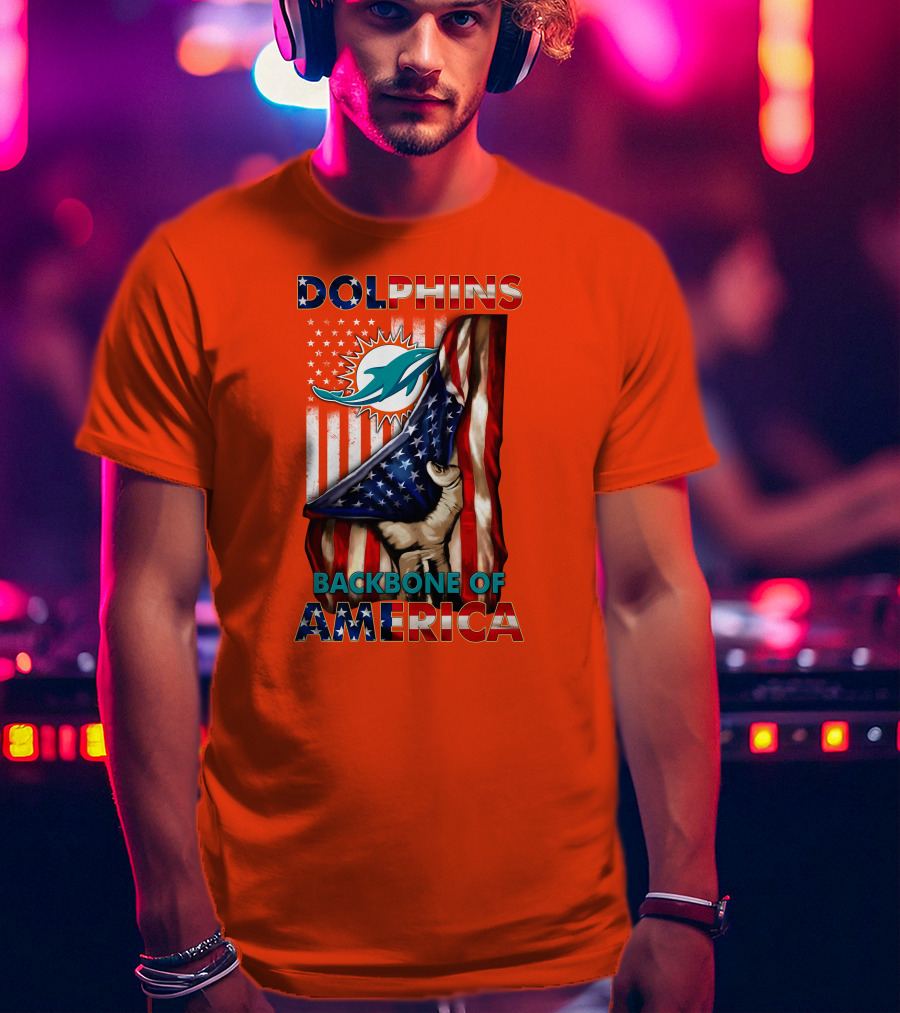 Dolphins Backbone Of America Miami T-Shirt