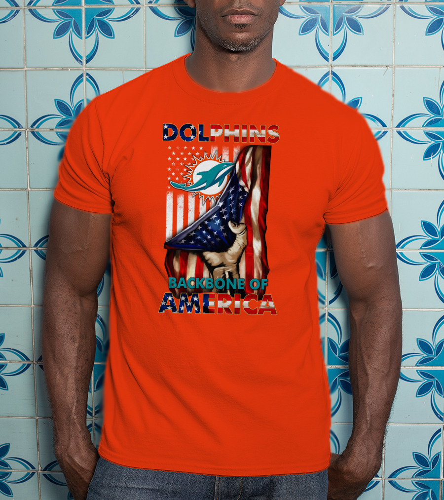 Dolphins Backbone Of America Miami T-Shirt