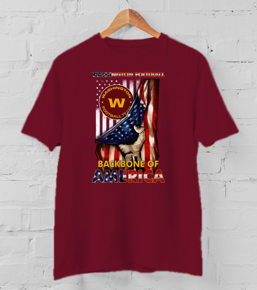 Washington Football Team Backbone Of America Stars And Stripes W T-Shirt