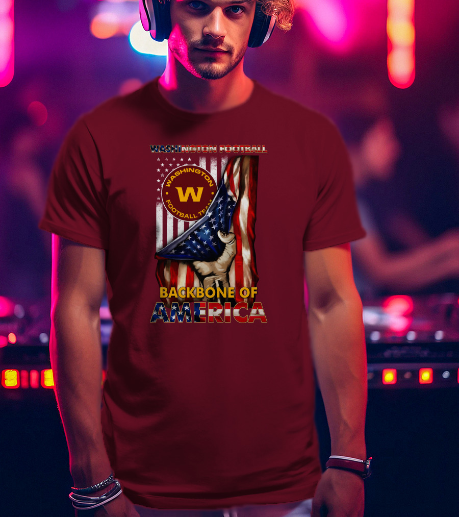 Washington Football Team Backbone Of America Stars And Stripes W T-Shirt