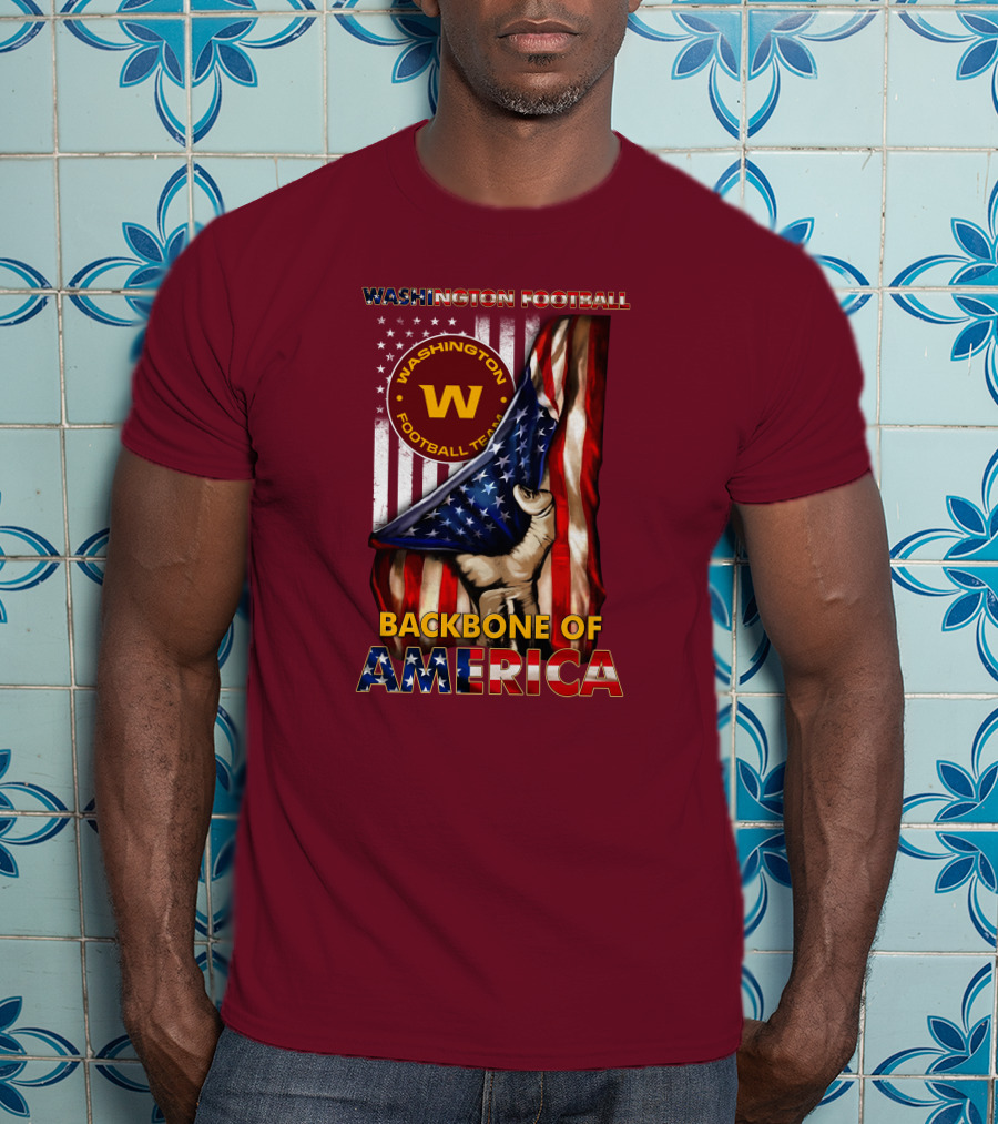Washington Football Team Backbone Of America Stars And Stripes W T-Shirt