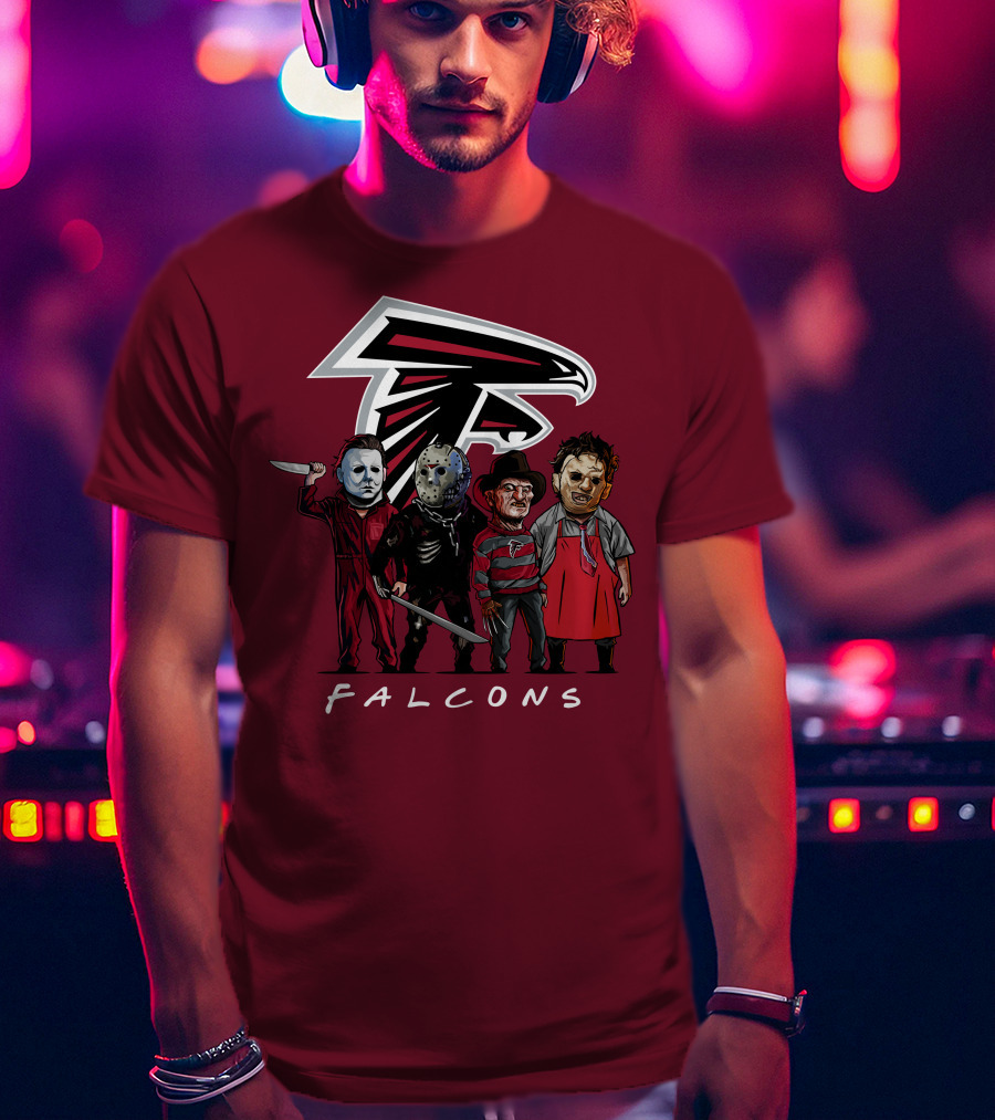 Atlanta Falcons The Slasher Squad Halloween Teams T-Shirt