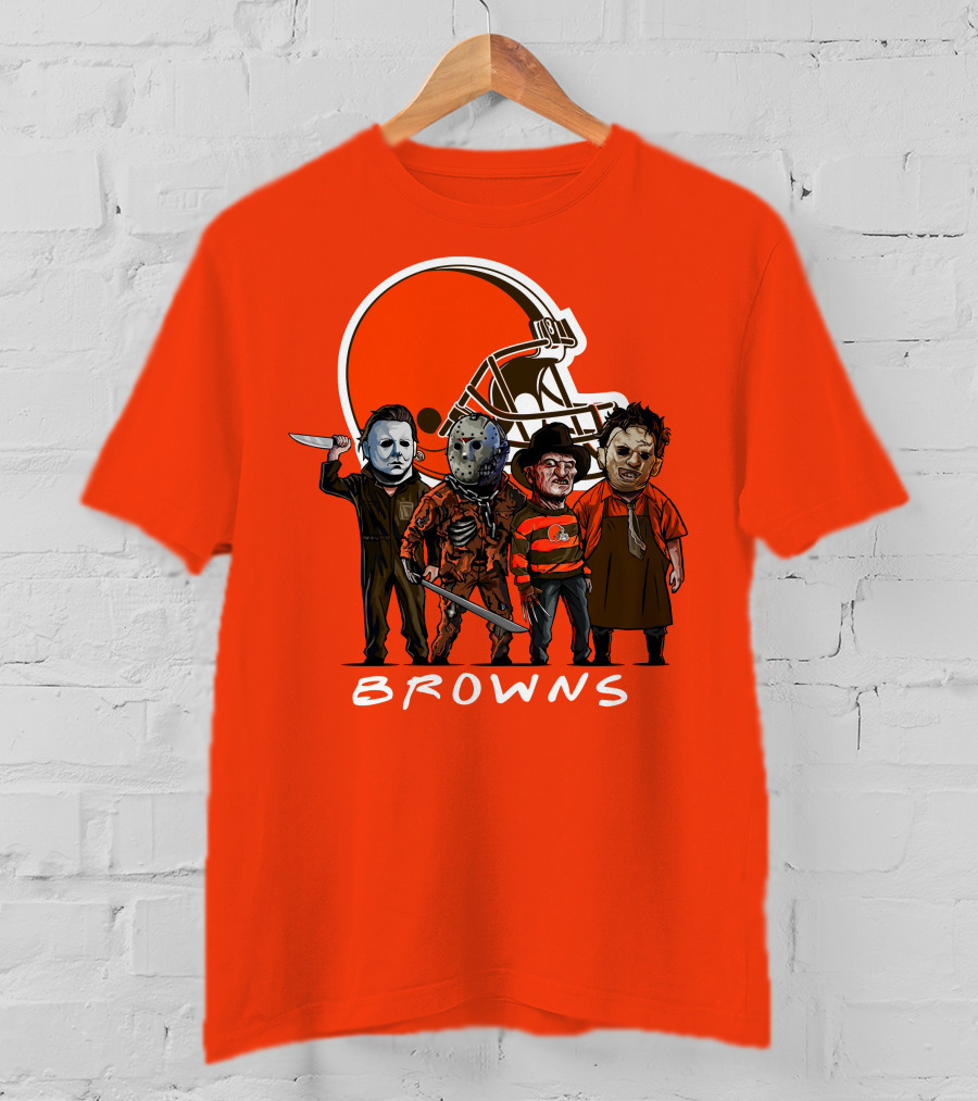 Cleveland Browns Halloween The Slasher Squad Browns T-Shirt