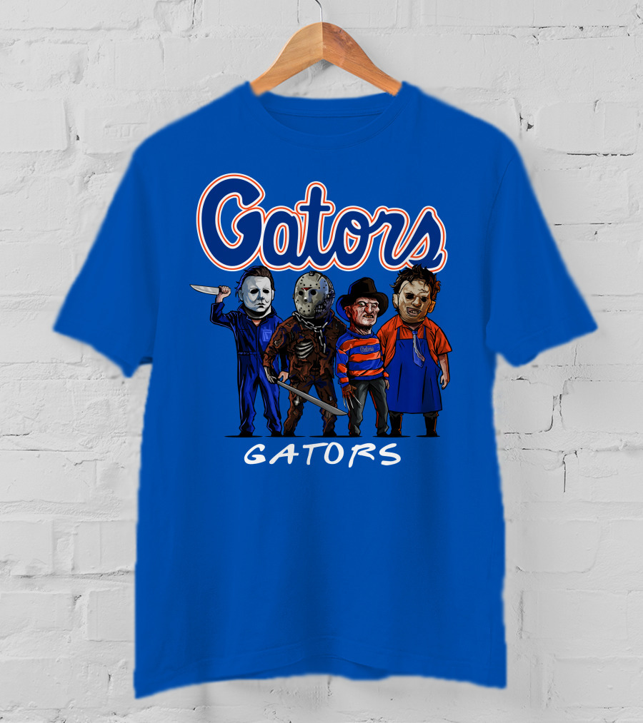Gators Halloween The Slasher Squad Teams Horror Icons T-Shirt
