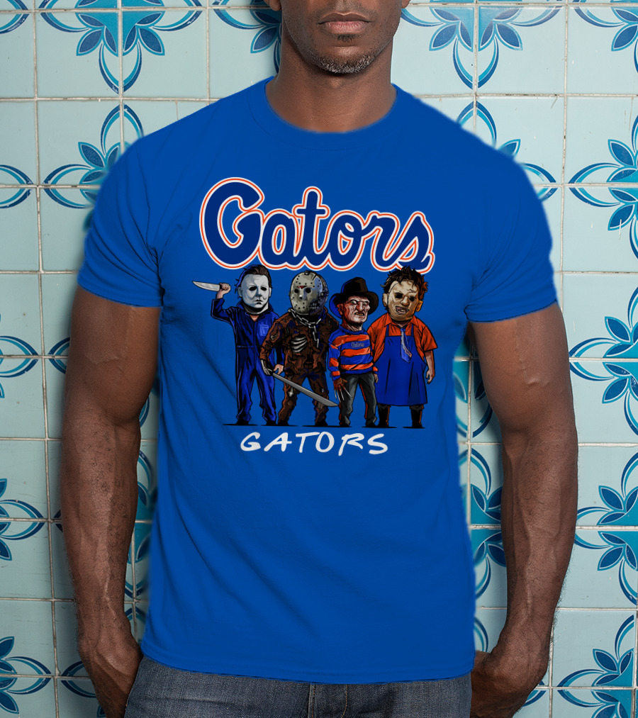 Gators Halloween The Slasher Squad Teams Horror Icons T-Shirt