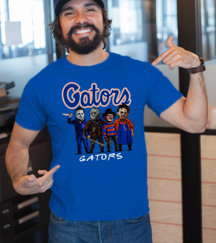Gators Halloween The Slasher Squad Teams Horror Icons T-Shirt