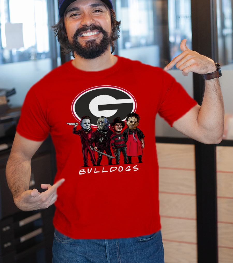 Georgia Bulldogs Halloween Slasher Movie Characters Team T-Shirt
